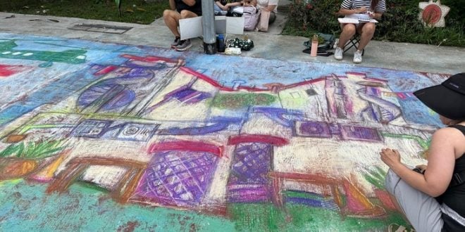 singapore chalk drawing