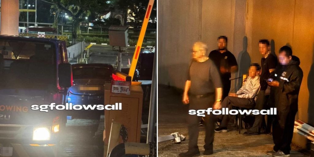 man crashes into carpark gantry barrier at golden mile tower carpark