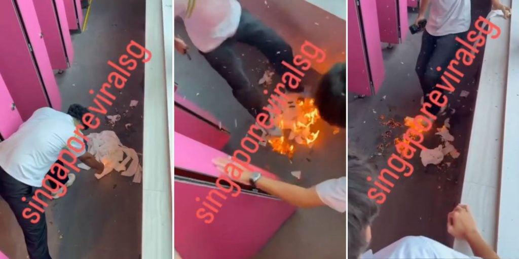 students from ite east set toilet paper on fire in school toilet