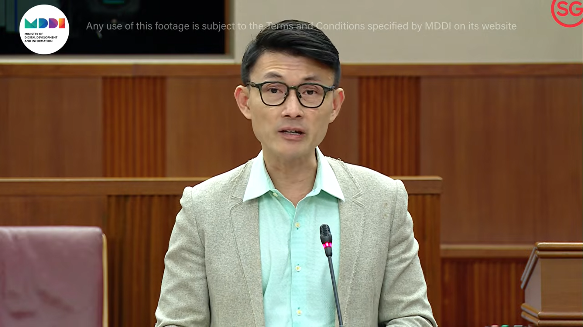 Baey Yam Keng speaking in Parliament