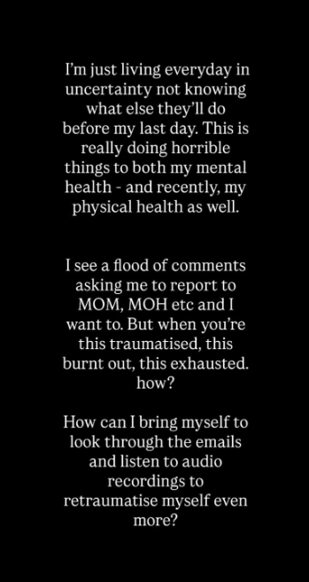 report to MOM and MOH