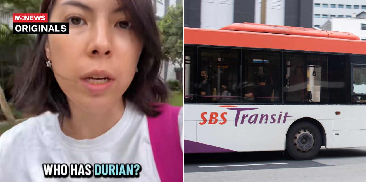 tiktok post (left), sbs bus (right)