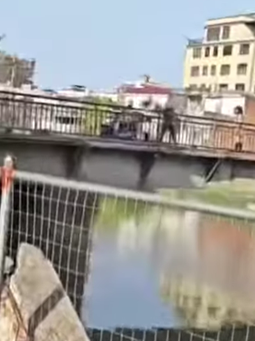 father threw toddler river