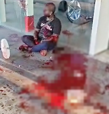 man hacked commercial building