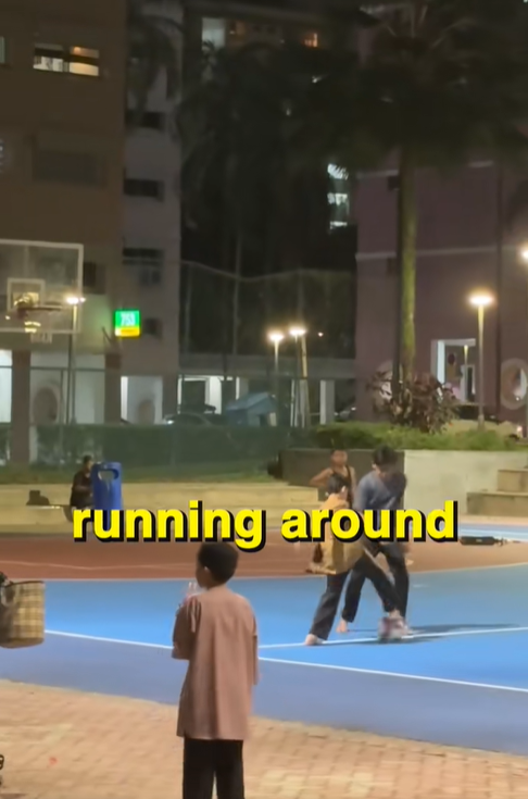 kids playing on court