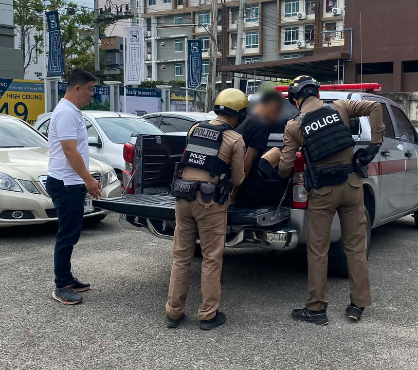 korean man stealing truck