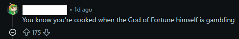 cooked if god of fortune is also gambling