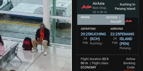 elderly man airasia flight left early