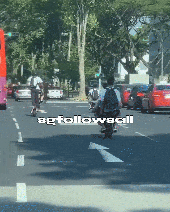 riders weaving in and out