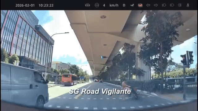 nonchalantly jaywalking