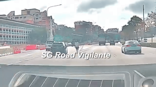 elderly man standing on chevrons