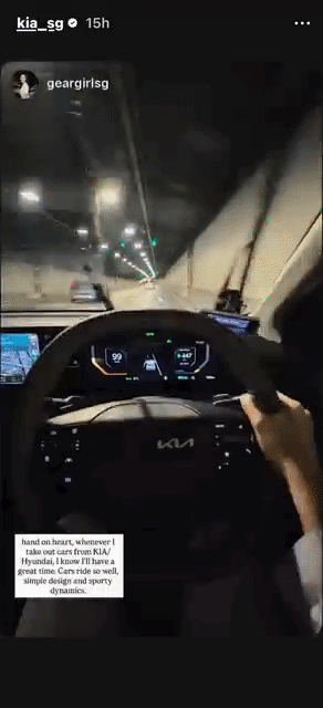 flip camera to show herself driving