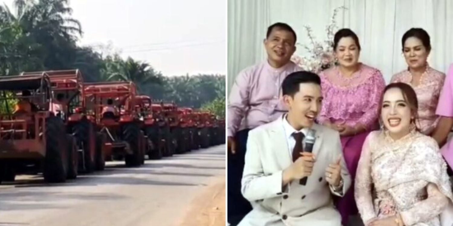 groom 20 tractors wedding