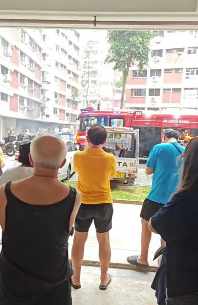 3 sent to hospital after construction materials catch fire in Hougang ...