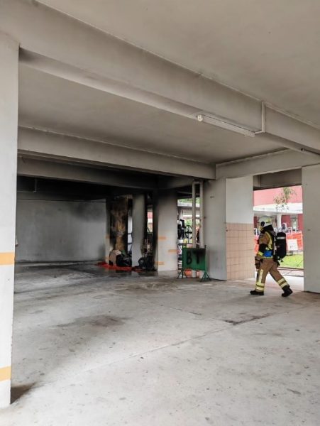 3 sent to hospital after construction materials catch fire in Hougang ...