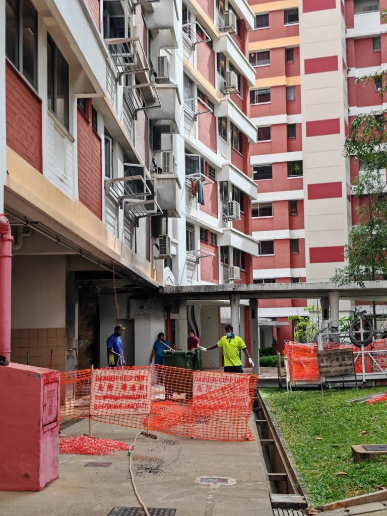 3 sent to hospital after construction materials catch fire in Hougang ...