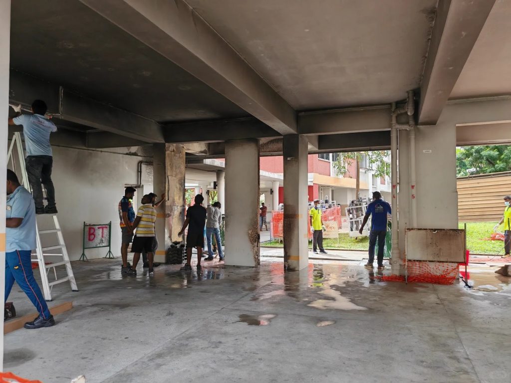 3 sent to hospital after construction materials catch fire in Hougang ...