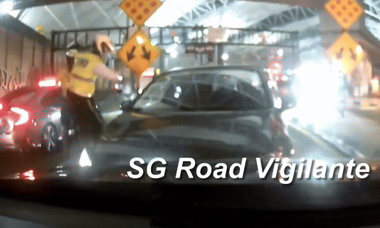 johor checkpoint car cone