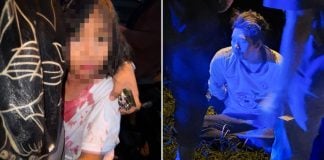 man grabbed girl pasar malam