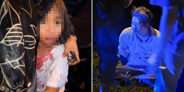 man grabbed girl pasar malam