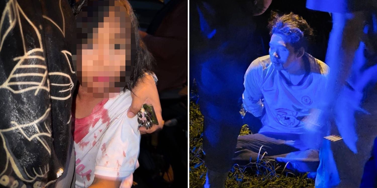 man grabbed girl pasar malam