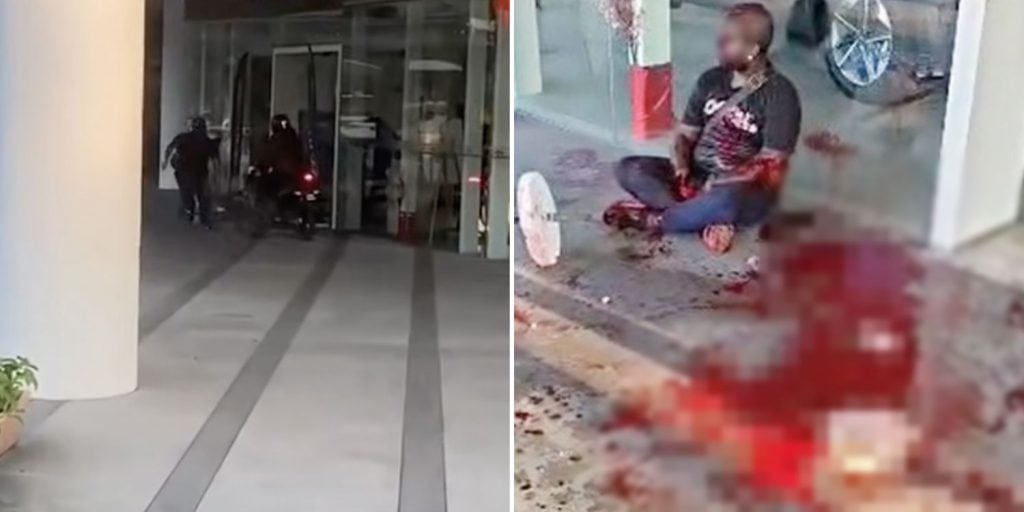 man hacked commercial building