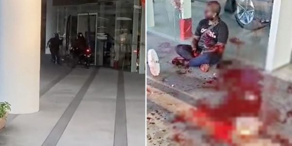 man hacked commercial building