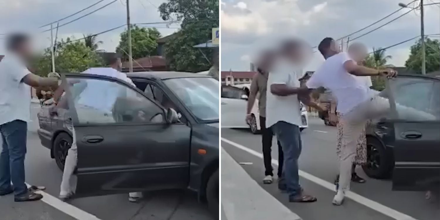 man punches threatens elderly driver