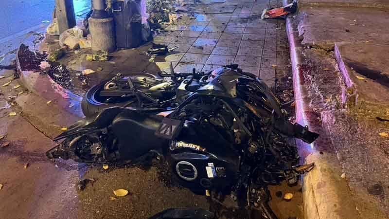 motorcyclist rider ankle wreck