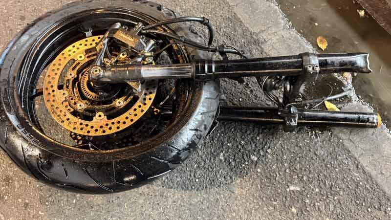 motorcyclist rider ankle wheel