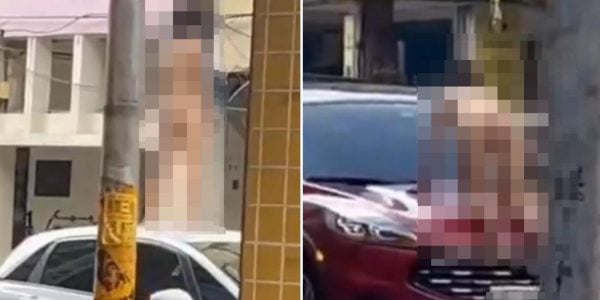 naked woman swaying car