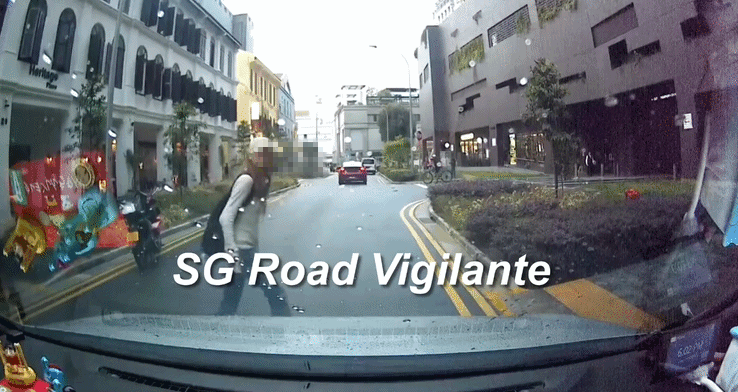 woman road phone car