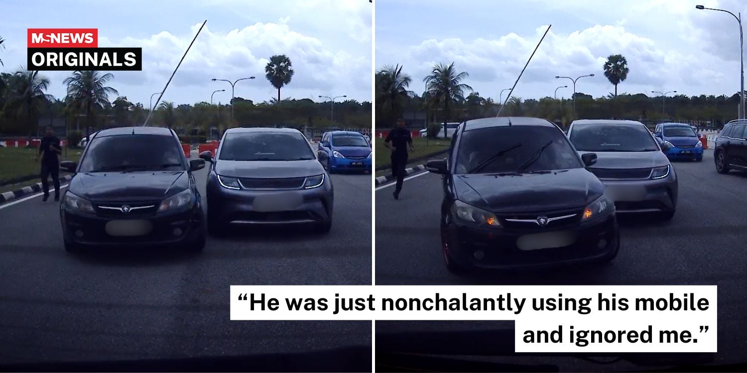 A Singapore man expressed disappointment after police officers at JB CIQ allegedly ignored him when his car was sideswiped at the premises.