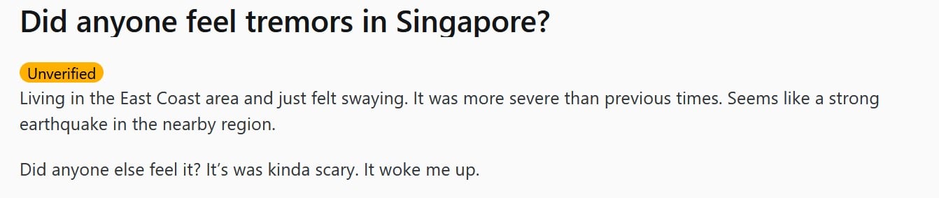 sabah earthquake tremors