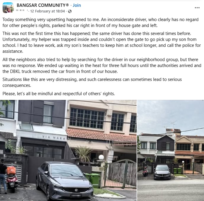 tow car blocked home post