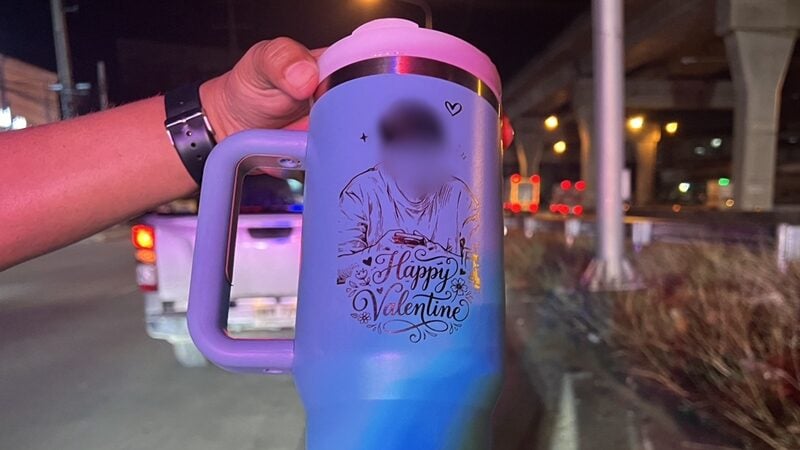 valentine's gift accident motorcycle tumbler