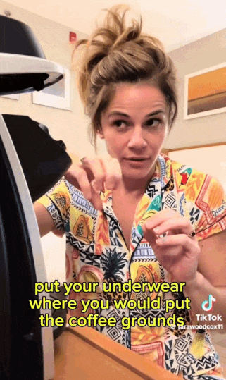 washing underwear hotel coffemaker