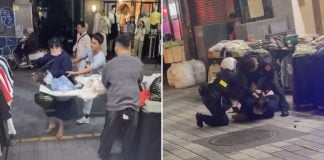 woman steals bags clothes