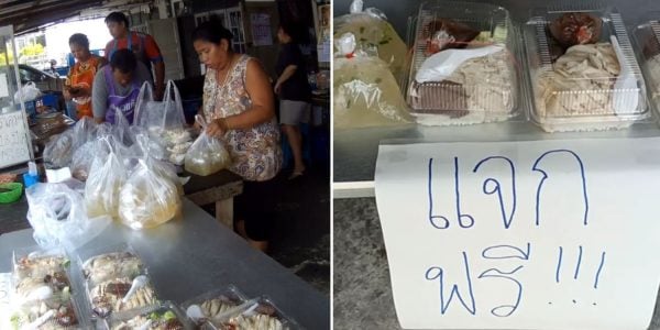 Customer in Thailand rejects 100 packs of chicken rice, locals swoop in out of compassion