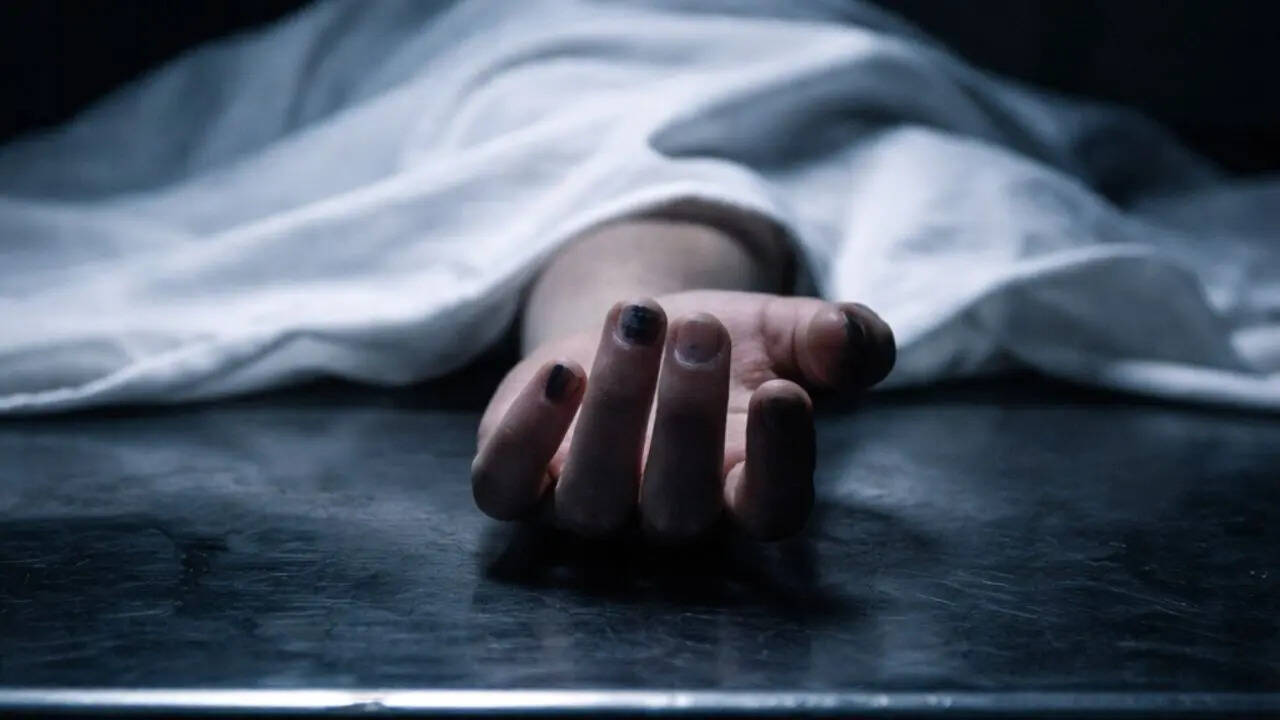 man pushing mother death