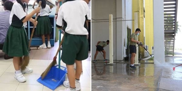 ‘Can’t wait for his son to go NS’: Netizens criticise S’pore father questioning why son must sweep floor at student care