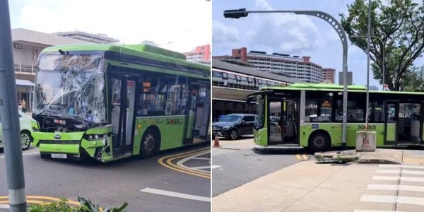4 people including infant sent to hospital after accident involving 2 buses & car in Ang Mo Kio