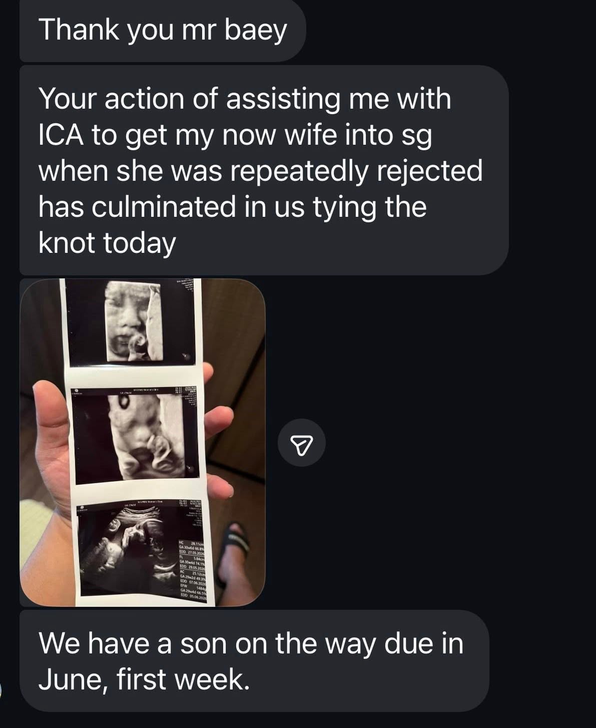 married with baby on the way