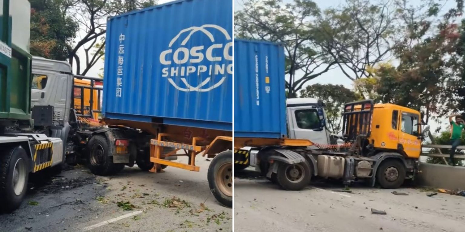 2 lorry drivers sent to hospital after accident in Jurong Island, 1 was ...