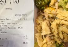 pasta order missing shrimp