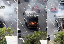 garbage truck on fire