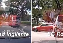 ambulance overtakes and crashes