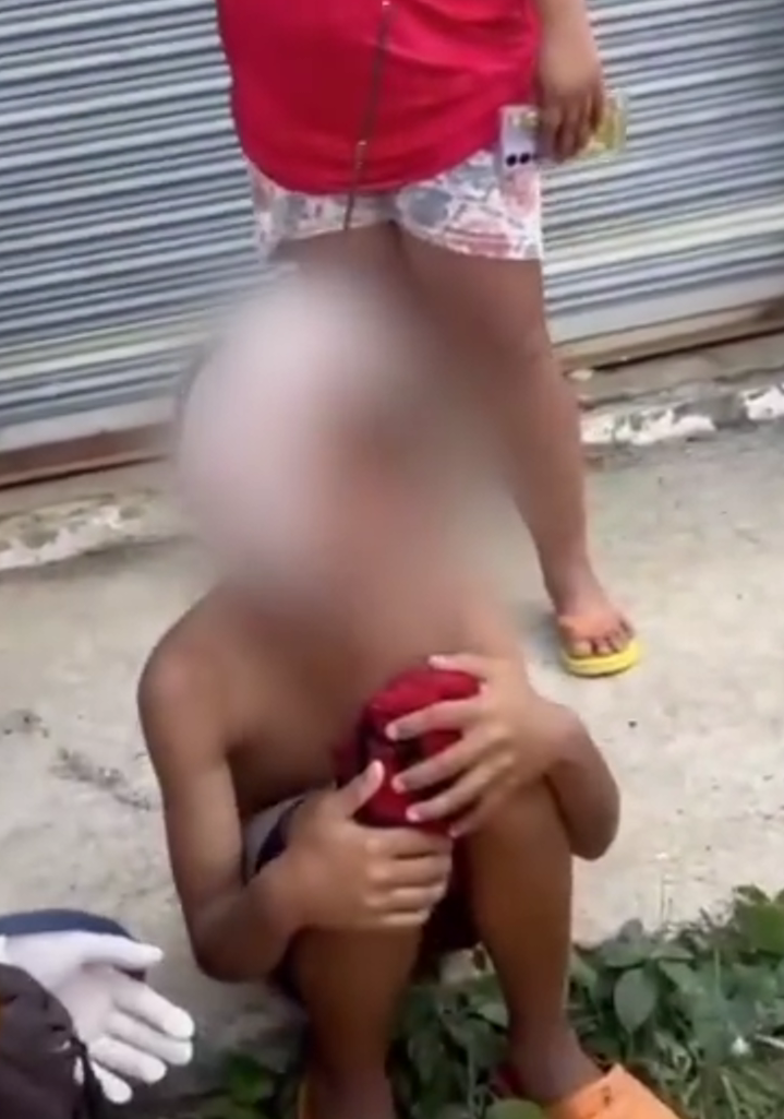 teenager metal harpoon