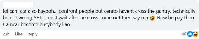 wait for driver to tailgate before confronting