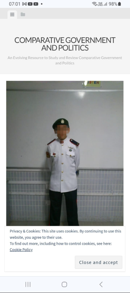 A in cadet uniform